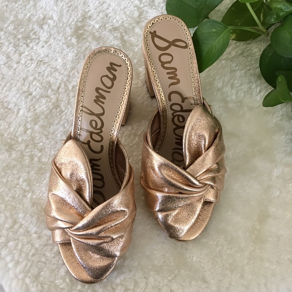 Sam Edelman | Oda Gold Knot Mules - Picture 11 of 15